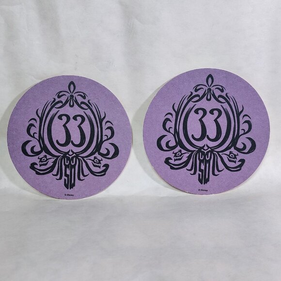 Disney Parks Club 33 Haunted Mansion 50th Watchful Busts Swizzle Sticks Coasters - Picture 15 of 16